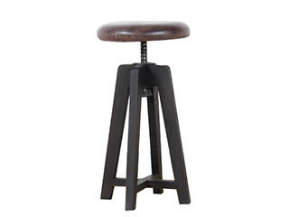 NS家居 nsfurniture进口真皮可调节旋转吧凳NSBA-Hobro Barstool 商品图2
