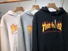 美潮 THRASHER  火焰Logo  情侣款落肩宽松连帽套头抓绒卫衣  WY197 商品缩略图8
