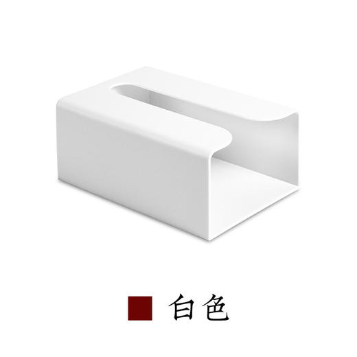 厕所纸巾盒方形壁挂式纸巾架创意简约ABS居家日用多功能无痕贴抽纸盒 商品图4