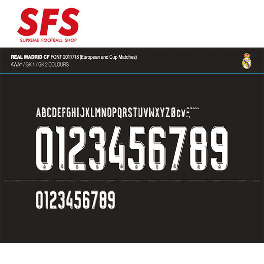 SFS：1718 皇马主场/客场 欧冠 杯赛 印号系列 C罗 拉莫斯 贝尔 商品图2