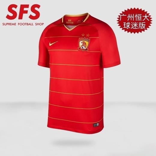 SFS 耐克正品2018中超广州恒大足球服短袖球迷版球衣男BQ2966 611 商品图0
