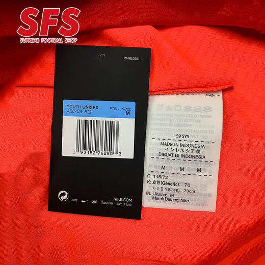 SFS耐克正品2019广州恒大主场儿童球衣 大童短袖球迷服AR8703-612 商品图2