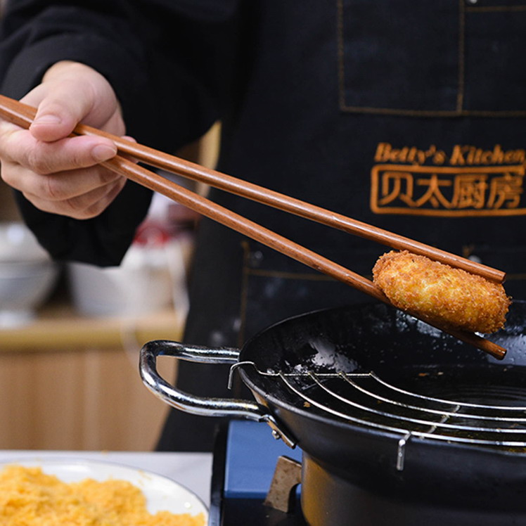 百钻铁木长筷子 实木加长炸油条专用 油炸煮火锅捞面筷夹泡菜筷子