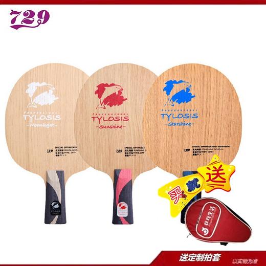 友谊729乒乓球底板阳光月光星光海豚纯木乒乓球拍弧圈型 商品图0