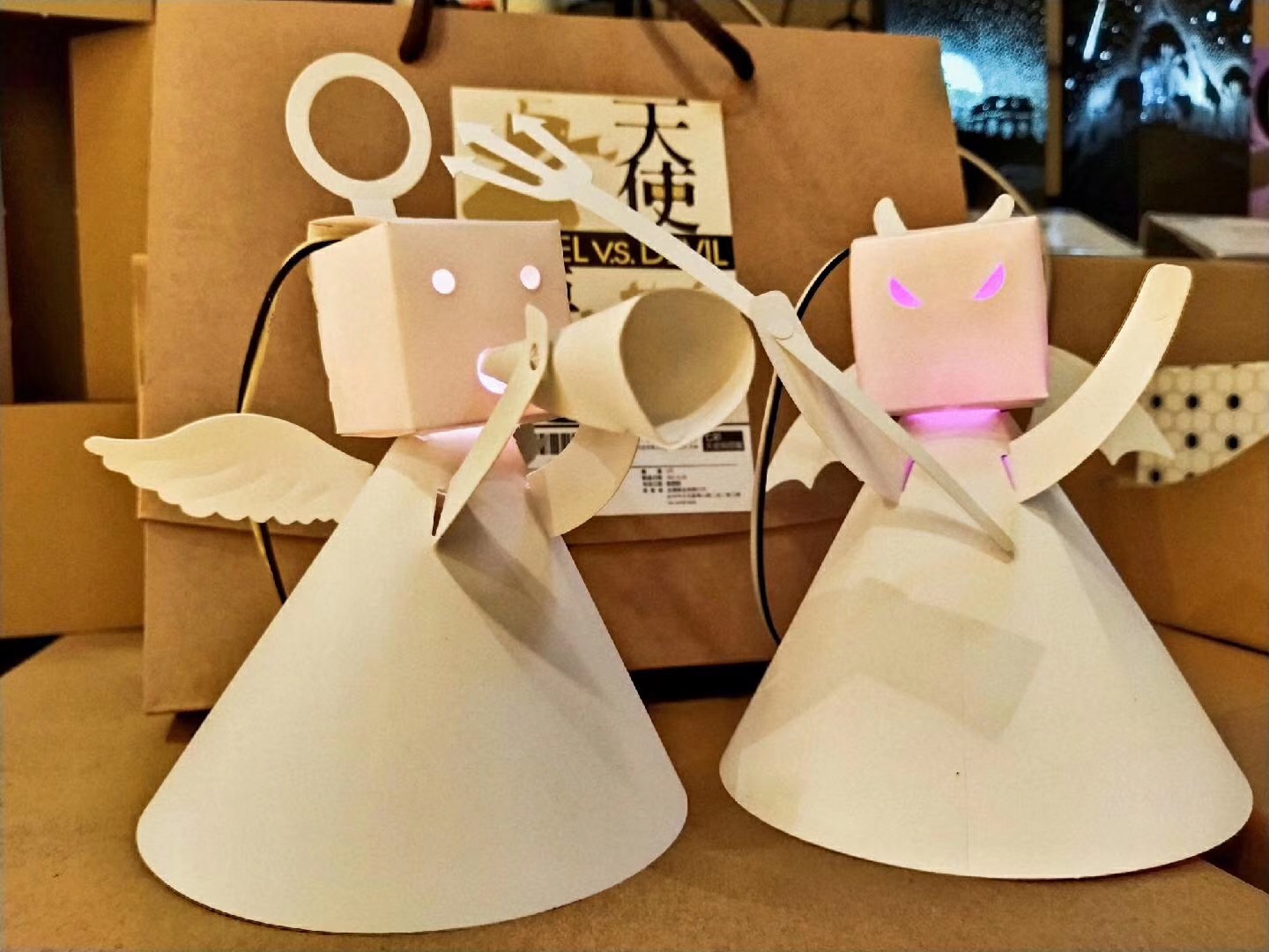 台湾纸箱王 DIY灯饰系列 七彩天使与恶魔 可水洗 创意灯饰