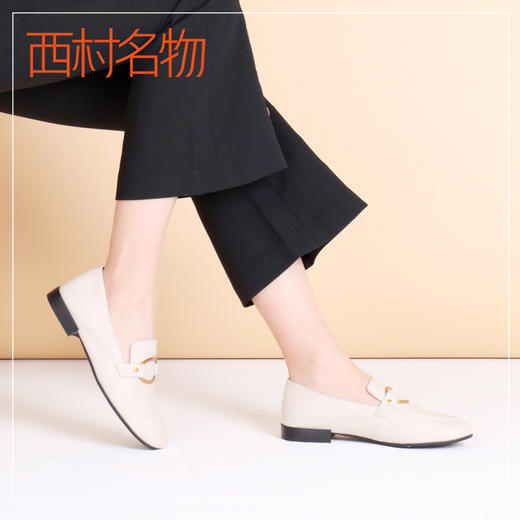 西村名物商场同款18春季新款英伦女士单鞋时尚休闲10241 商品图3