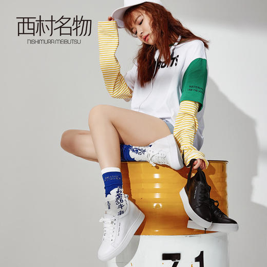西村名物商场同款新款内增高小白鞋系带女士单鞋子X281M13931 商品图2