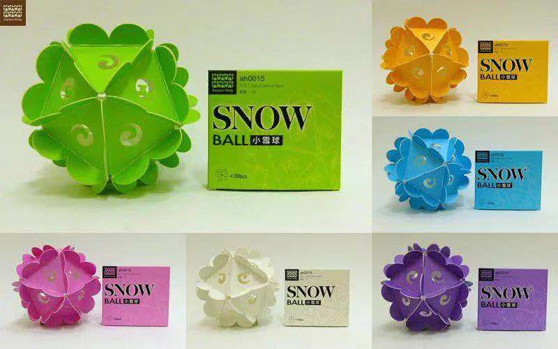 台湾纸箱王 IQ BALL系列 小雪球 创意DIY纸灯饰