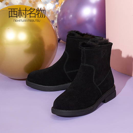 西村名物2019新款雪地靴女冬季韩版时尚短筒加绒短靴X29DS40441 商品图1