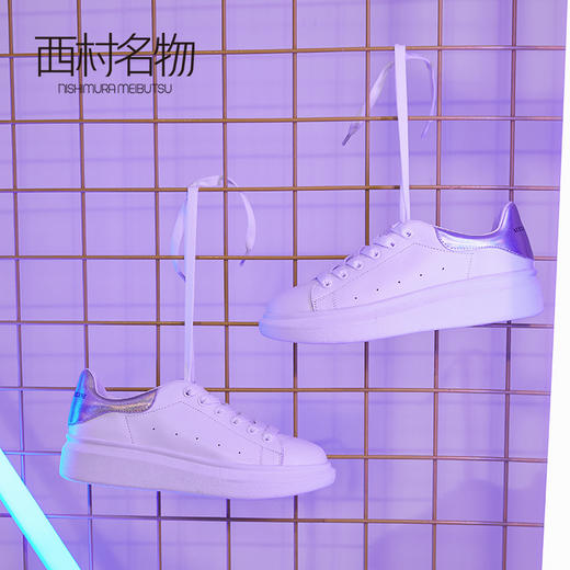 西村名物商场同款休闲舒适麦昆鞋小白鞋女2020春季新款厚底X29CM30311 商品图3