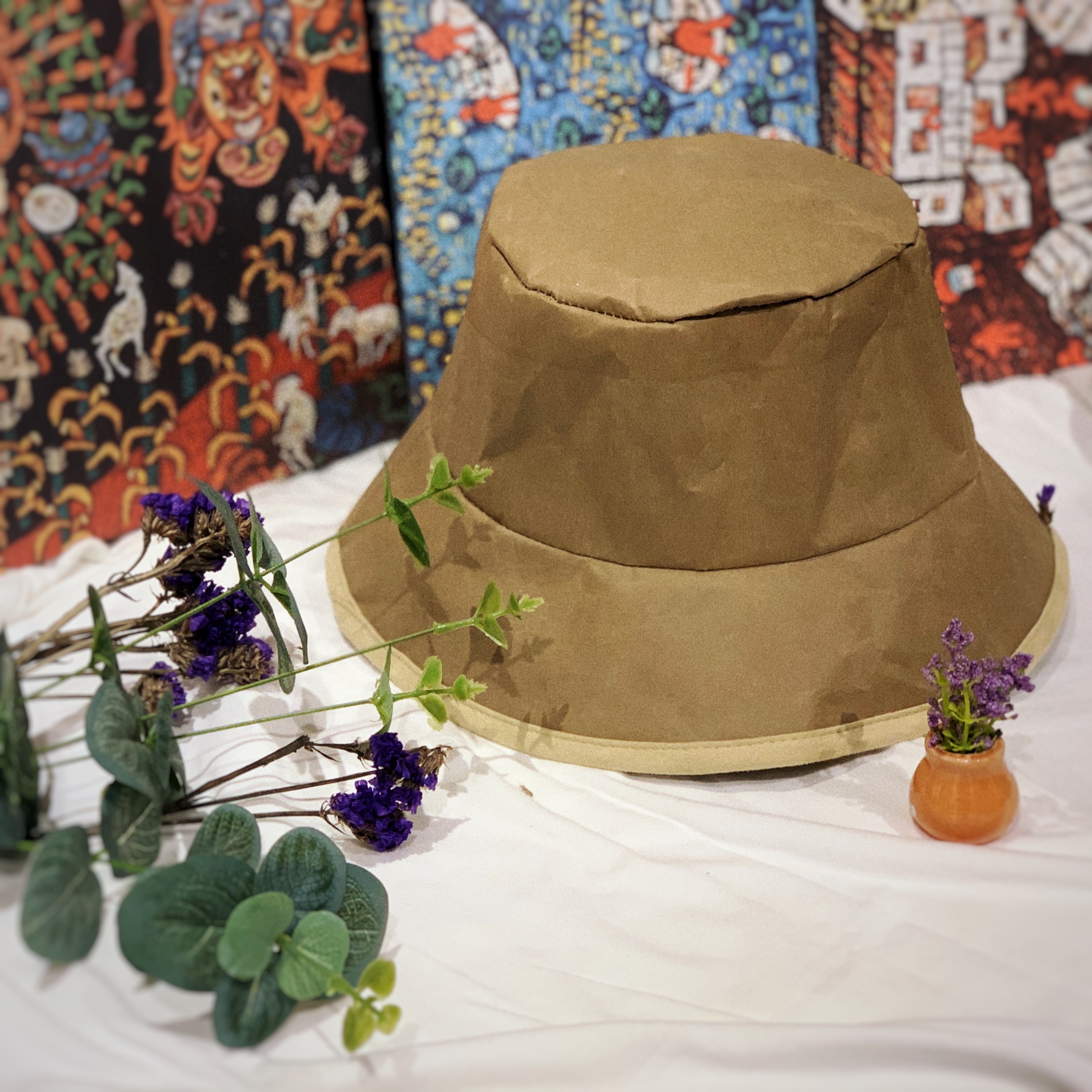 台湾纸箱王 PAPER系列 渔夫帽 时尚可水洗牛皮纸帽