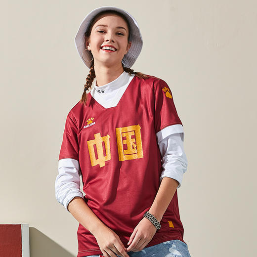kelme卡尔美 2019中国足球服套装 短袖套装纪念版球衣可印制号 商品图3