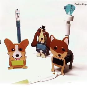 台湾纸箱王 Q比动物笔插 创意DIY 摆件