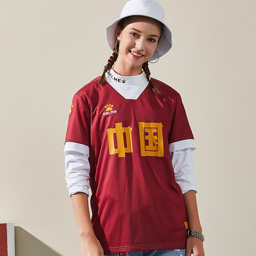 kelme卡尔美 2019中国足球服套装 短袖套装纪念版球衣可印制号 商品图2