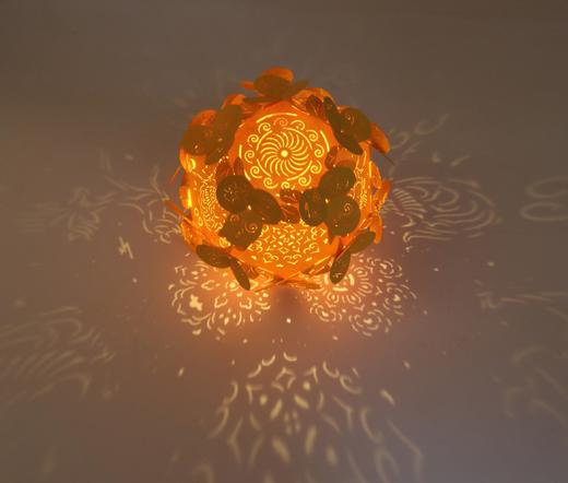 纸雕手提花灯 投影 灯笼 商品图3