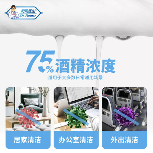 【预售3月20日发货】帕玛医生75%酒精湿巾50片*8热卖 商品图1