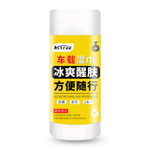 Astree 车居用清洁湿巾 40抽 商品图0