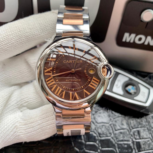 卡地亚 蓝气球系列【间玫金】男款大号42mm 316L精钢表壳，蓝宝石镜面 搭载定制全自动机械机芯 商品图1