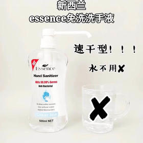 【essence免洗洗手液】 速干性，免洗！每瓶500ml*2，广东发货。2.15后发货（下单后不支持更改地址）