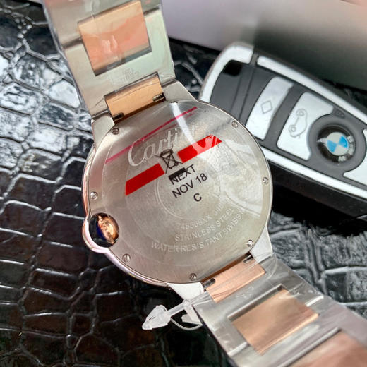 卡地亚 蓝气球系列【间玫金】男款大号42mm 316L精钢表壳，蓝宝石镜面 搭载定制全自动机械机芯 商品图5