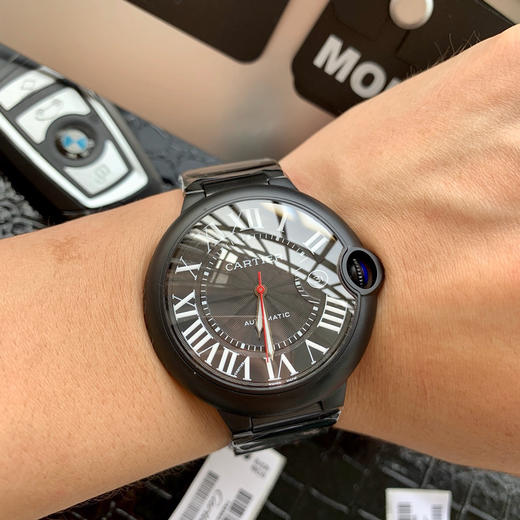 卡地亚 蓝气球系列【黑骑士】男款大号42mm 316L精钢表壳，蓝宝石镜面 搭载定制全自动机械机芯 商品图4