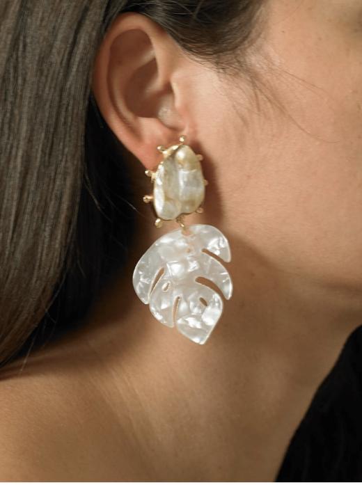 Saba Earrings - Gold/Perla 商品图0