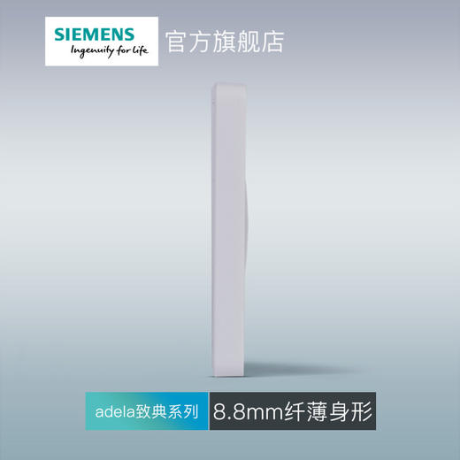 西门子开关插座面板致典雅白空白面板 商品图3