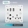 西门子开关插座面板致典深灰银10A五孔插座+双口3.1A USB 商品缩略图3