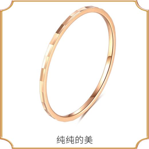 纯情红18k金戒指女款玫瑰金彩金女戒尾戒送闺蜜 商品图2