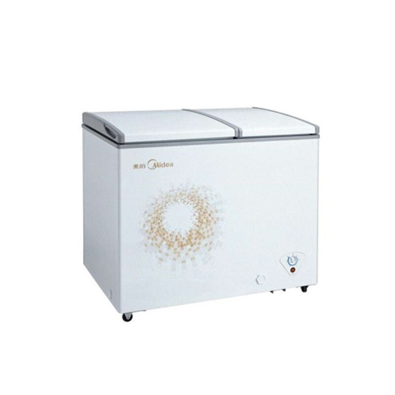 美的（Midea）182升卧式冷柜双温冷冻冷藏 家用商用冰柜 顶开门 BCD-182DKMB