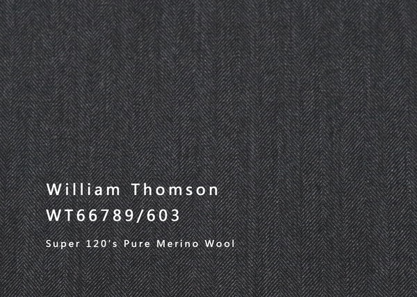 WT66789-603 纯毛高支花呢 【深灰 素色 人字纹 W100】(901)