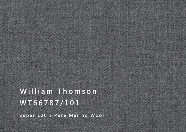 WT66787-101 纯毛高支花呢 【灰色 素色 斜纹 W100】(901)