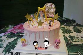 奶油蛋糕 下单前请仔细阅读商品详情 美少女战士如需增加或者修改文字 请下单备注