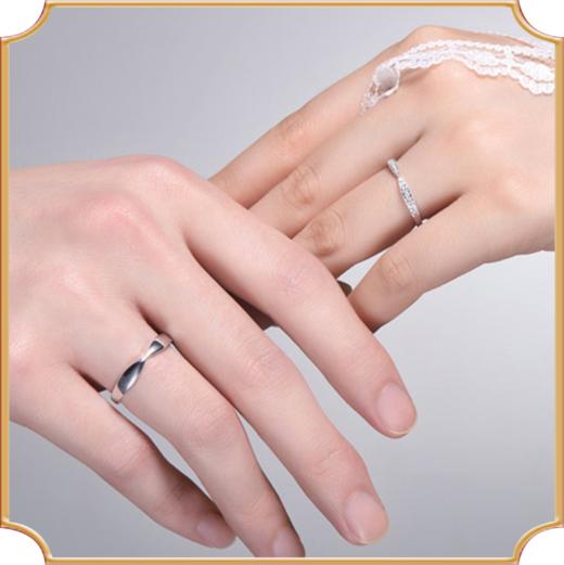 Zbird/钻石小鸟18K金钻石戒指-交集-结婚对戒订婚 商品图2