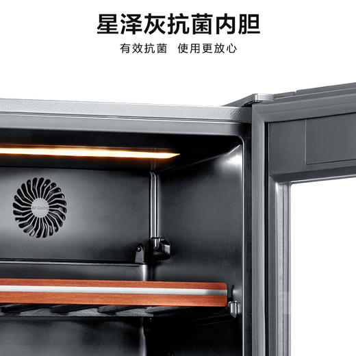 美的 （Midea） 140升 恒温红酒柜 时尚冰吧 酒窖级立式家用商用柜葡萄酒展示冰柜 （冰川银） JC-140GEM 商品图7
