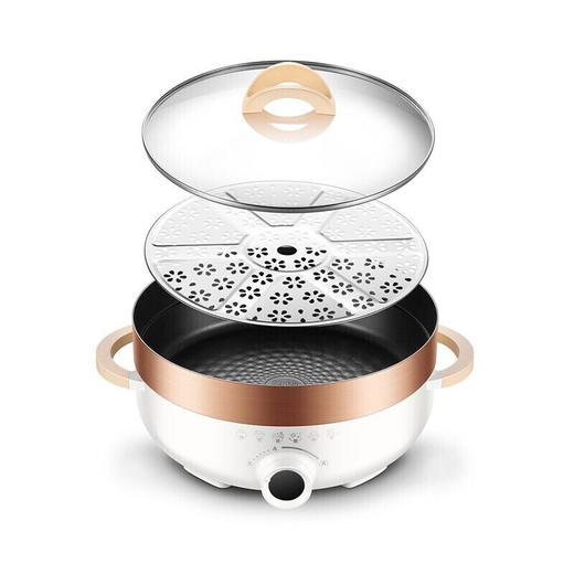 苏泊尔(SUPOR)家用多功能煎烤机烙饼锅煎饼神器电饼档电蒸锅电火锅加大加深JD30D07 商品图3