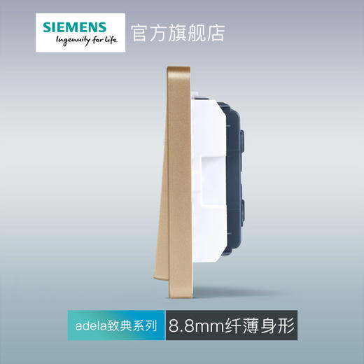 西门子开关插座面板致典日曜金三开单控开关带荧光 商品图3