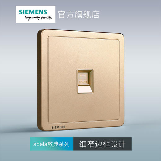 西门子开关插座面板致典日曜金电脑插座 商品图2