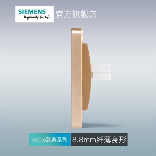 西门子开关插座面板致典日曜金电话插座 商品图3