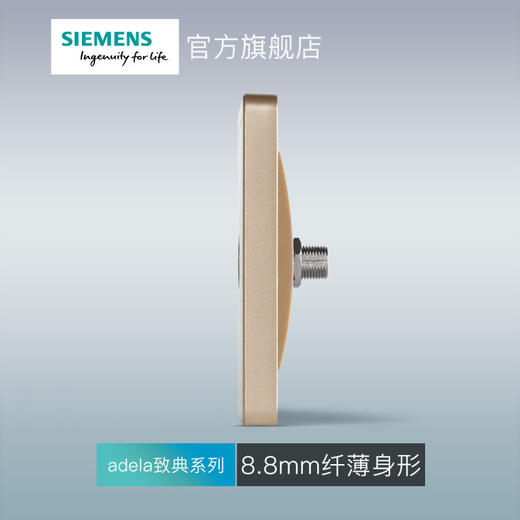 西门子开关插座面板致典日曜金电视插座 商品图3