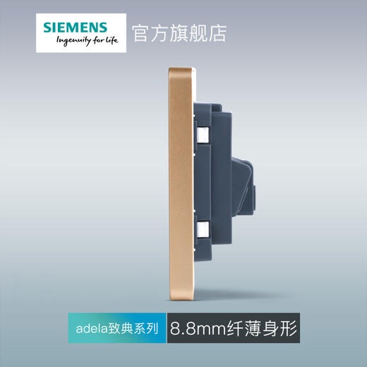 西门子开关插座面板致典日曜金10A五孔插座 商品图1
