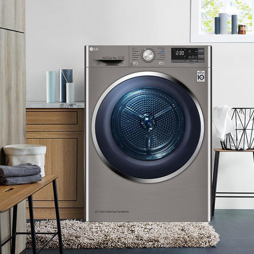 LG RC90U2AV2W 9公斤原装进口干衣机洗烘套装 变频热泵式 家用节能 速干 可叠加 商品图4