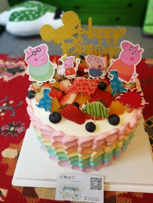 奶油蛋糕 下单前请仔细阅读商品详情 水果小猪佩奇如需增加或者修改文字 请下单备注  商品图0