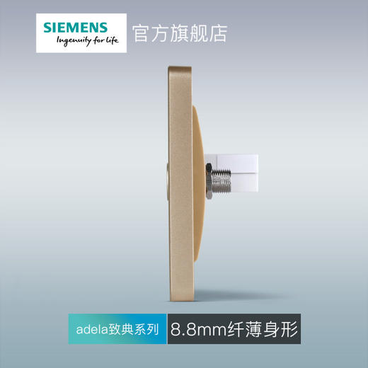 西门子开关插座面板致典日曜金电脑电视插座 商品图3