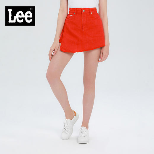 Lee商场同款红色裙裤女短裤裙子裤子2020新款潮显瘦L398494UH74P 商品图4