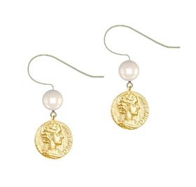 The golden coins Pearl earings