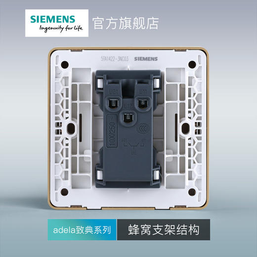 西门子开关插座面板致典日曜金二开单控开关带荧光 商品图4