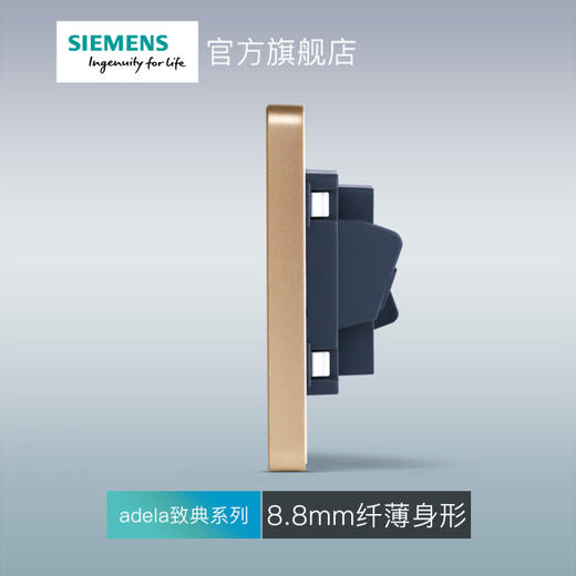 西门子开关插座面板致典日曜金10A四孔插座 商品图1