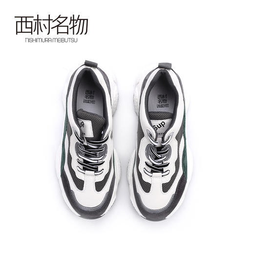 西村名物2020春季新品撞色拼接透气网面绑带老爹鞋女-X20AM19091 商品图2