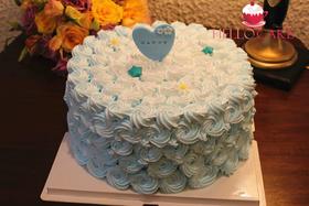 下单前请仔细阅读商品详情 奶油蛋糕 蓝色花卉如需增加或者修改文字 请下单备注 